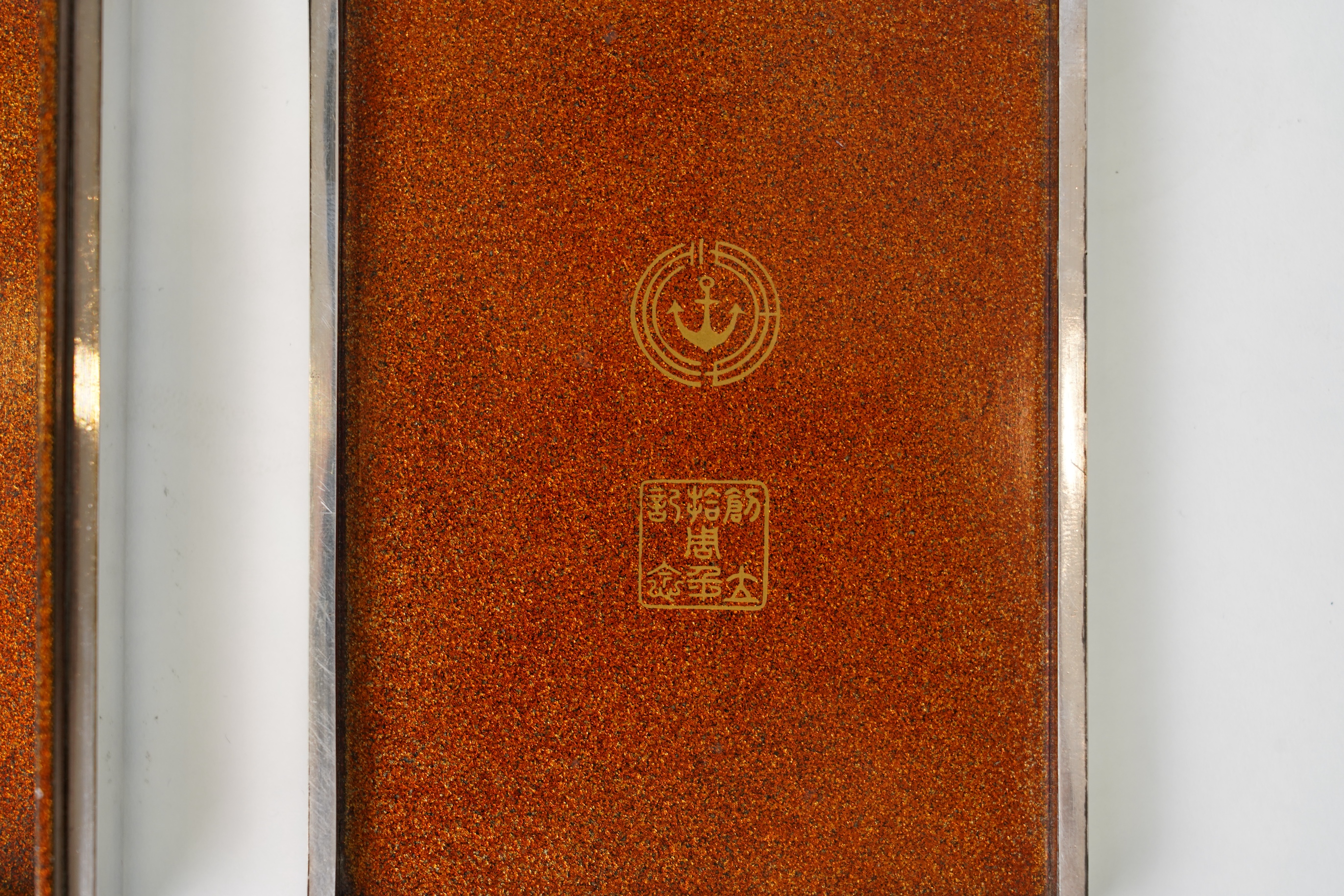 A Japanese shibuichi and shakudo mounted silver box and cover, Taisho period